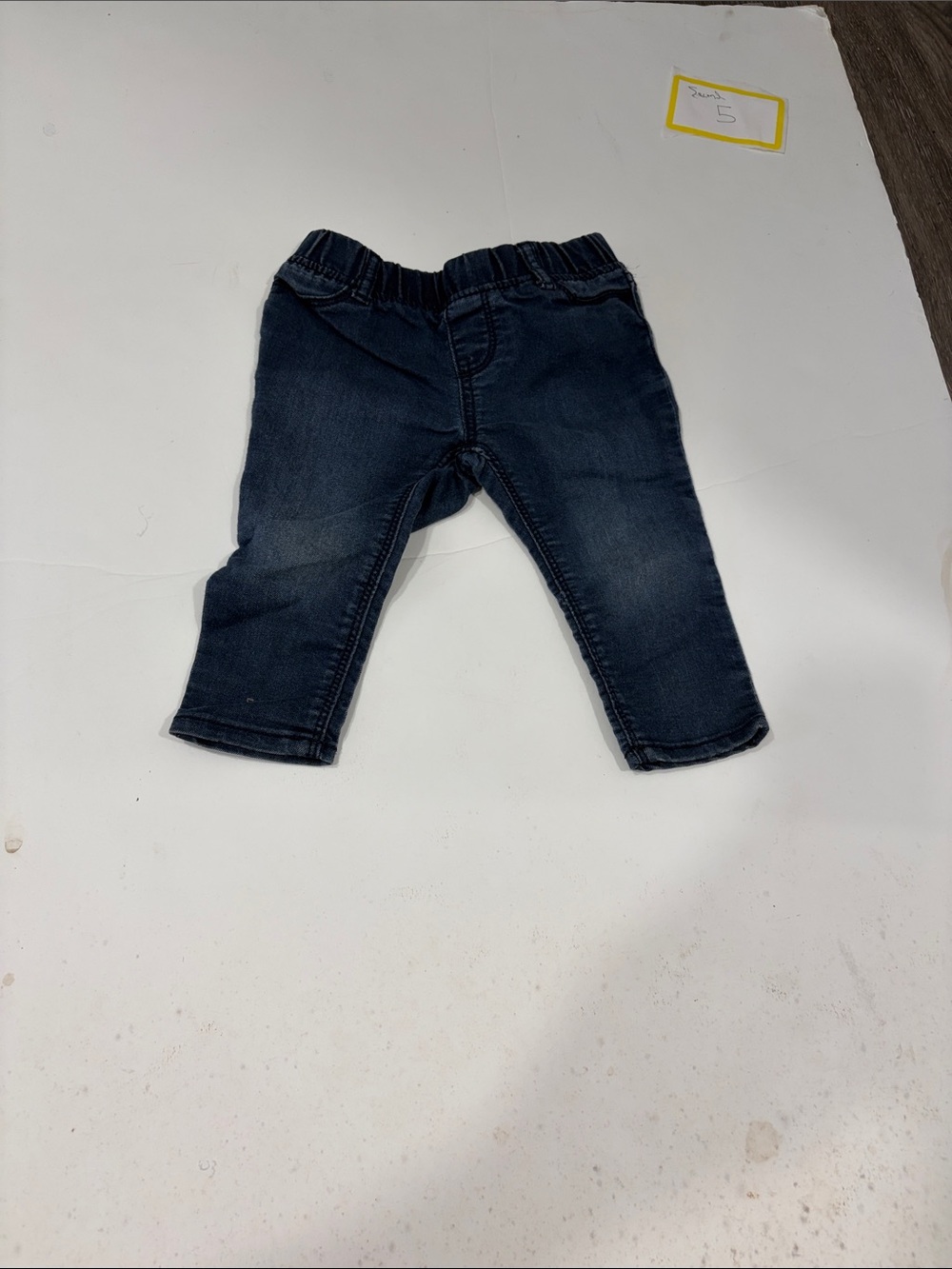 GAP Navy Elastic-Waist Baby Denim Pants